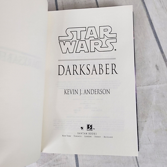 Star Wars Dark Saber Vintage 1995 Hardcover Book By Kevin Anderson - Picture 9 of 13